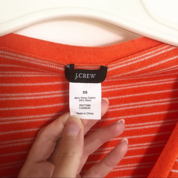 J. Crew Prima Cotton Striped Cardigan - Picture 6 of 11